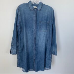 Madewell Denim Shirt Long Sleeve Dress Size S